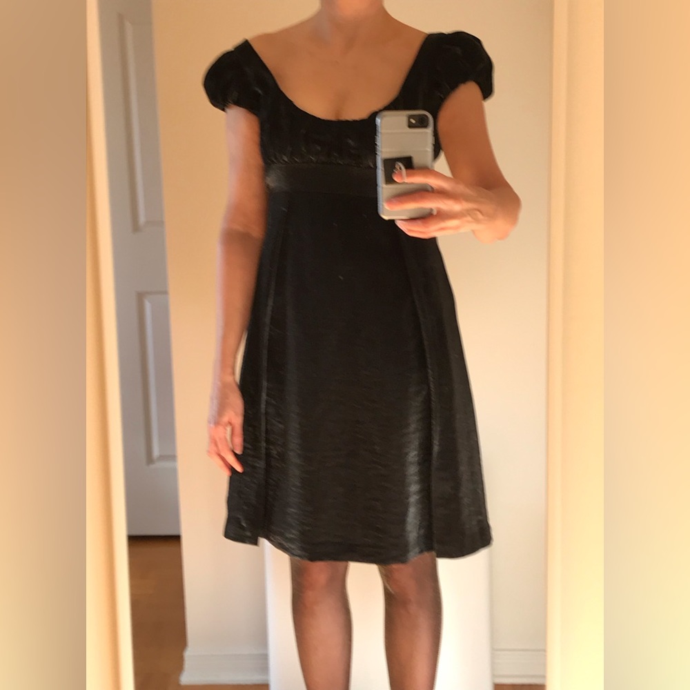 Shiny black dress